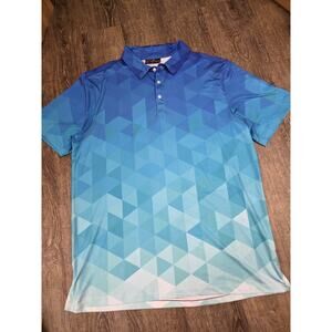 YATTA GOLF Standout Performance Polo Shirts Baby Fade Blue Size XL